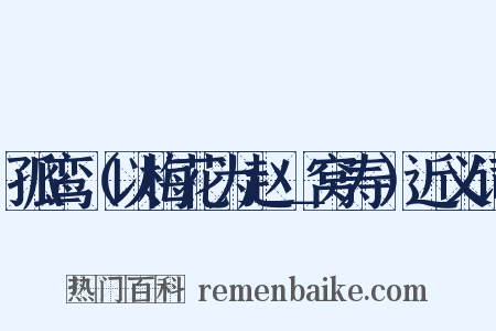 孤鸾（以梅花为赵＿窝寿）近义词是什么意思的图片